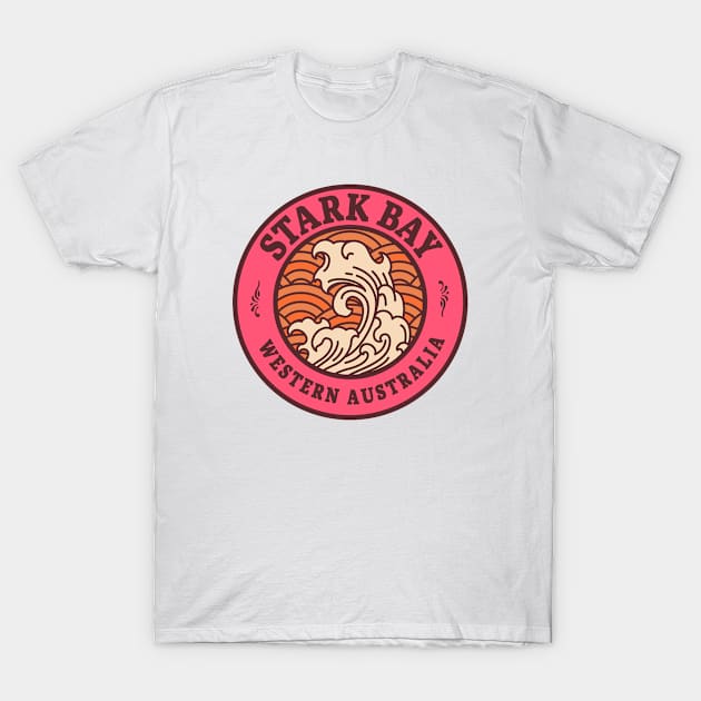 Stark Bay Australia Surf Badge T-Shirt by modeoftravel